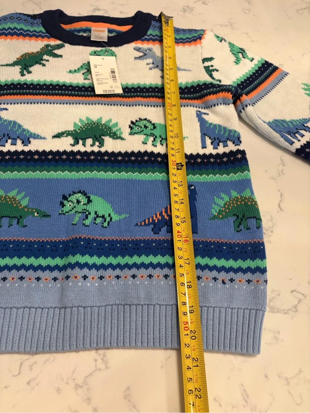 NWT GYMBOREE Children's Blue & Green Dinosaur Knit Sweater - Unbranded